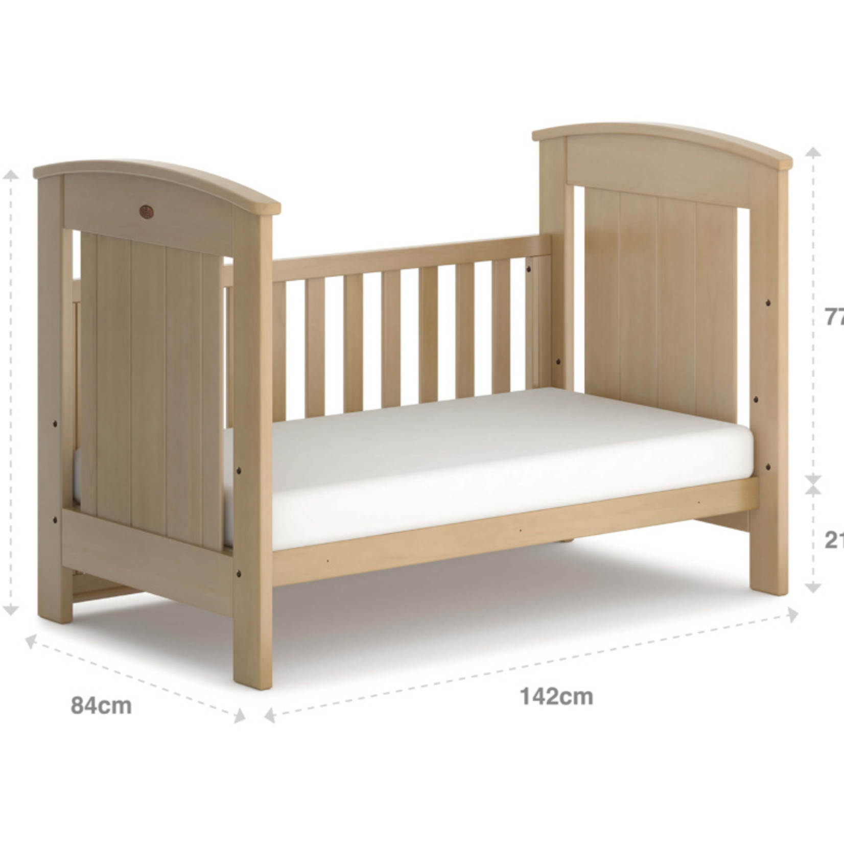 Boori Casa Cot Bed (Dropside)-Almond