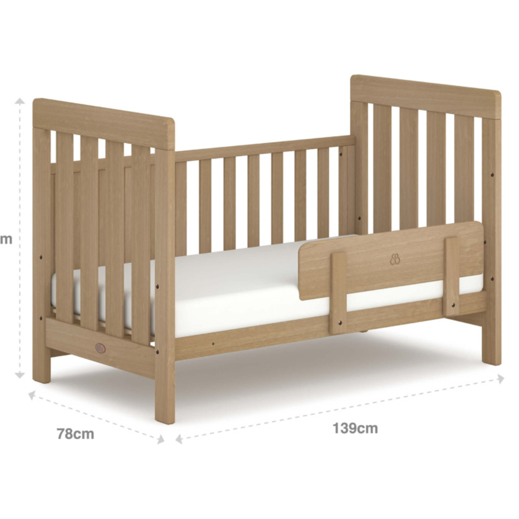 Boori Daintree Cot Bed (Dropside)-Almond