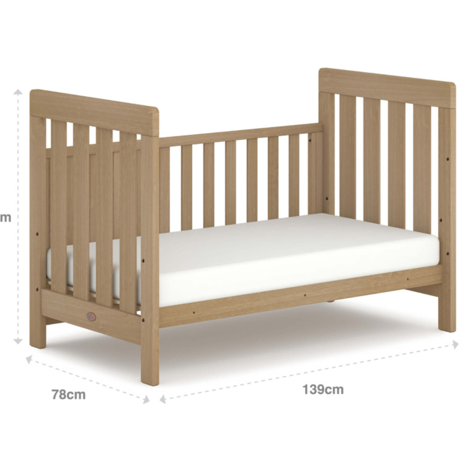 Boori Daintree Cot Bed (Dropside)-Almond