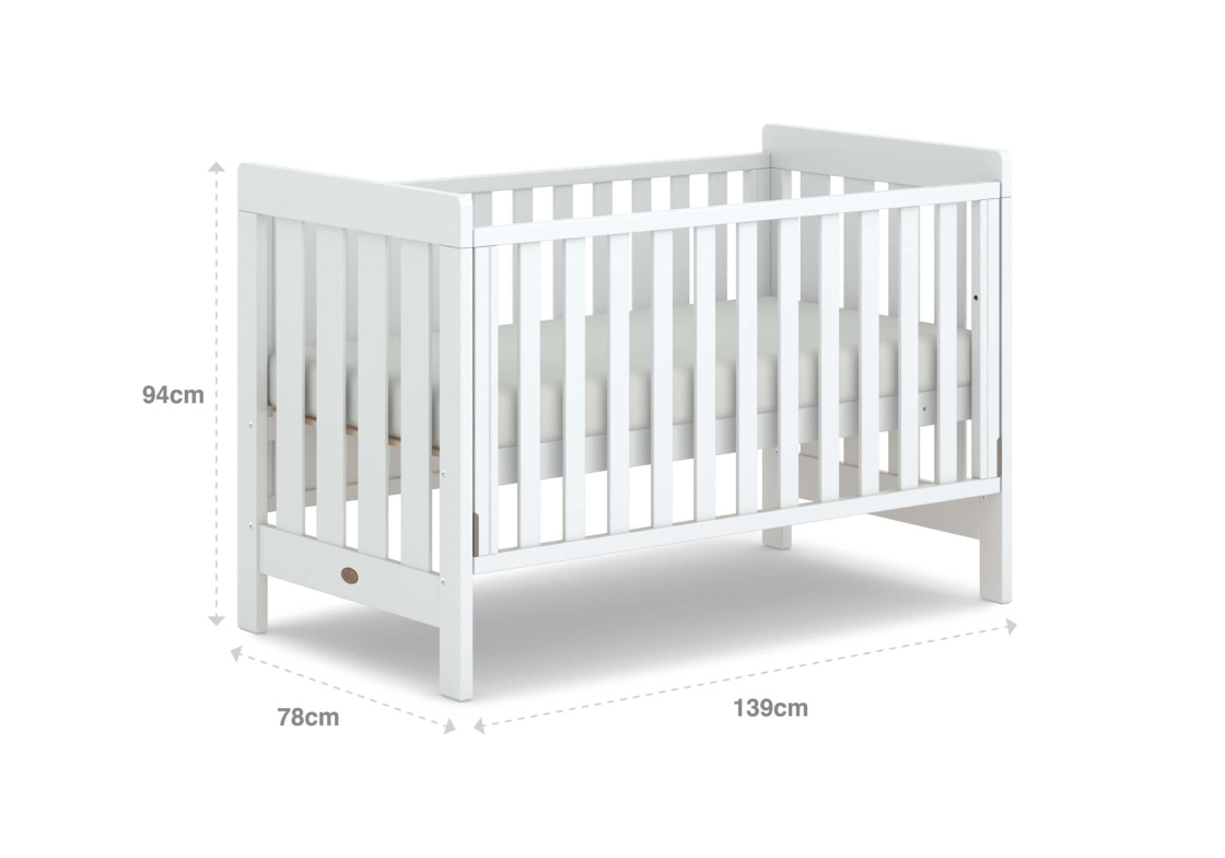 Boori Daintree Cot Bed (Dropside) Barley White Whole Bubs