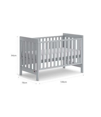 Boori Daintree Cot Bed (Dropside)-Pebble