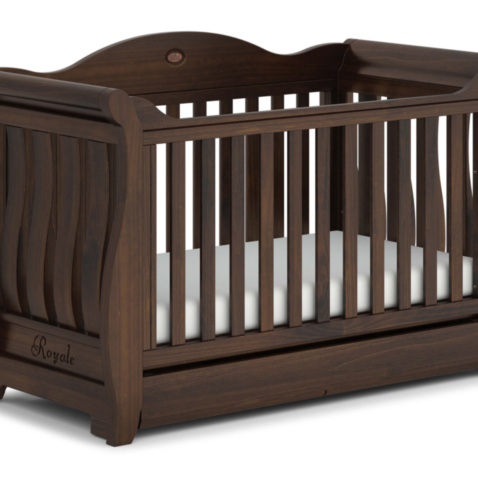 Boori Sleigh Royale Cot Bed-Coffee