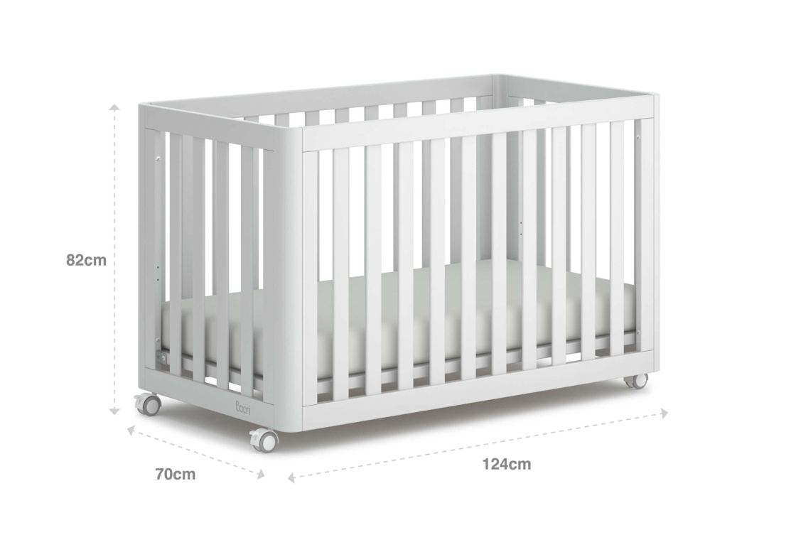 Boori Turin Compact Cot Barley White Whole Bubs