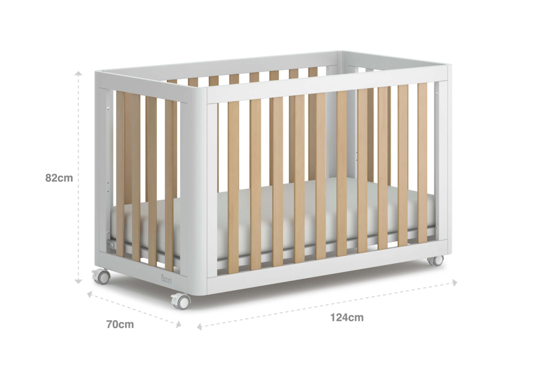 Boori Turin Compact Cot Barley White & Almond Whole Bubs