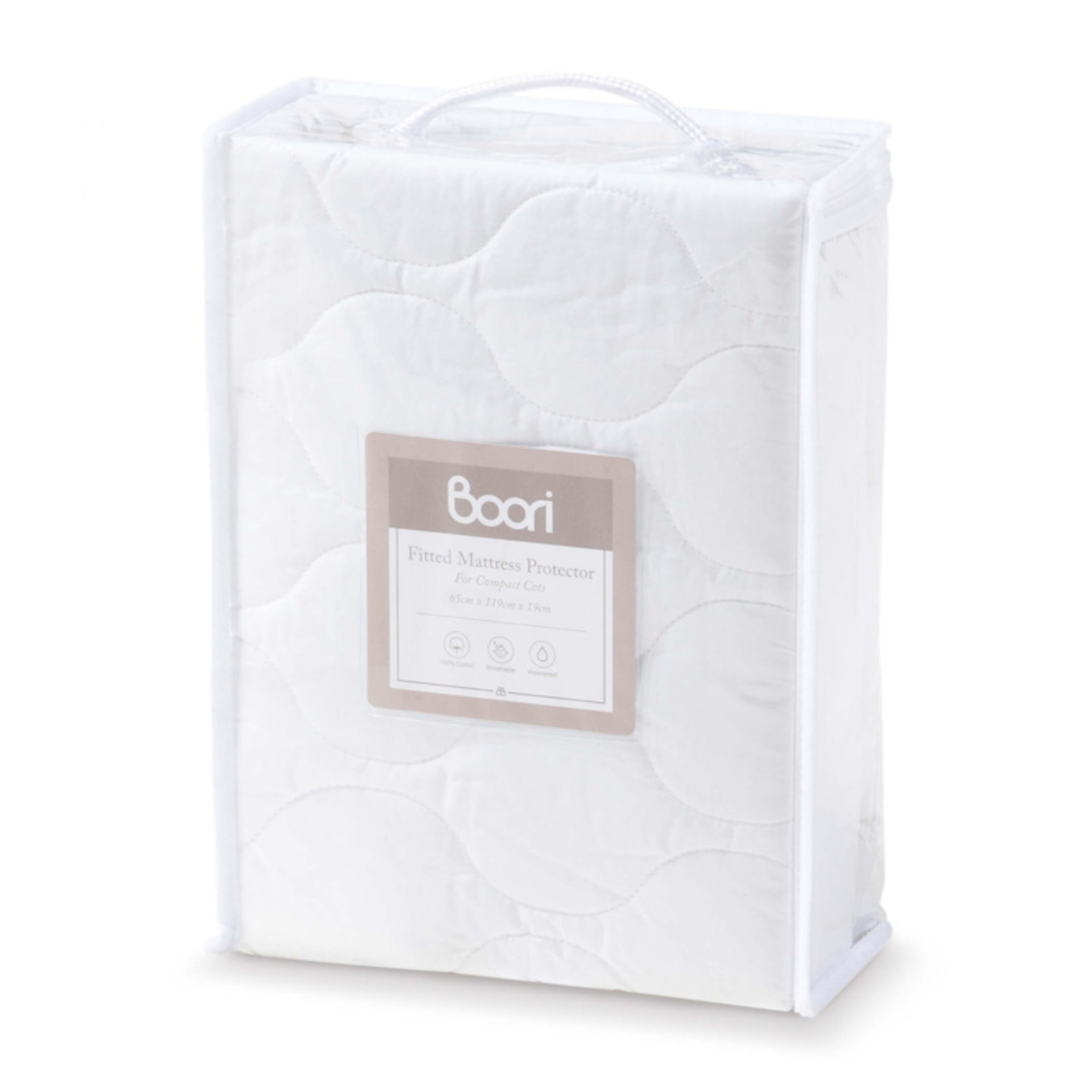 Boori Compact Cot Fitted Mattress Protector (119cm x 65cm)