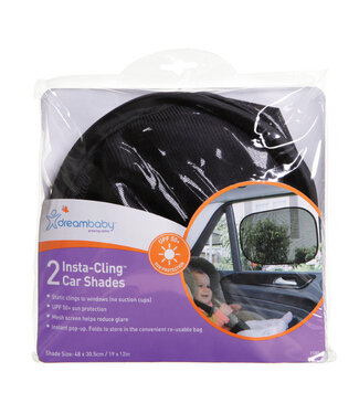 Dreambaby INSTA-CLING® CAR SHADES 2 PACK BLACK