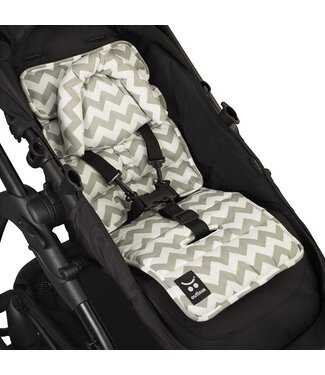 Outlookbaby Mini Pram Liner with adjustable head support- Grey Chevron