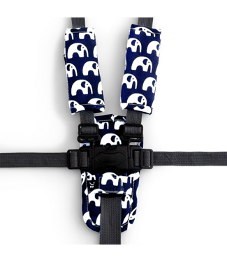 Outlookbaby 3 Piece Harness Cover Set - Navy Elephants