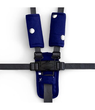 Outlookbaby 3 Piece Harness Cover Set-Navy/Silver Spots