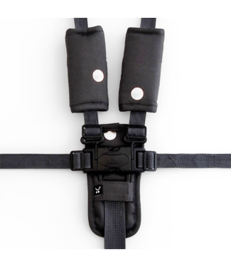 Outlookbaby 3 Piece Harness Cover Set - Charcoal/Silver Spots