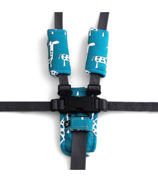 Outlookbaby 3 Piece Harness Cover Set - Teal Giraffe