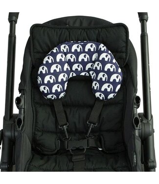 Outlookbaby Head Hugger Neck Support-Navy Elephants