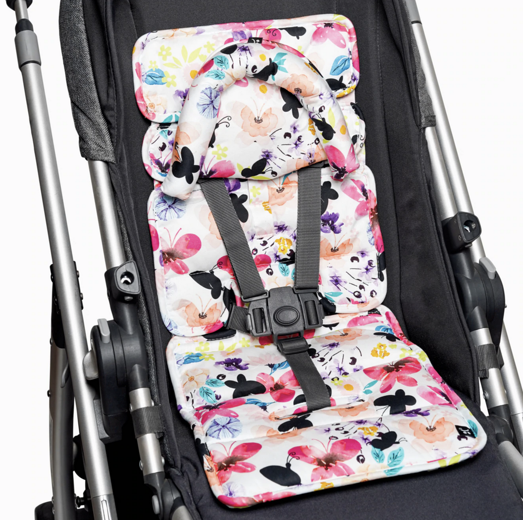 Mini Pram Liner with adjustable head support Floral Butterfly Whole