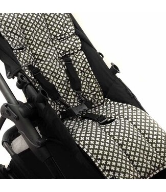 Outlookbaby Pram Liner - Charcoal Crosses