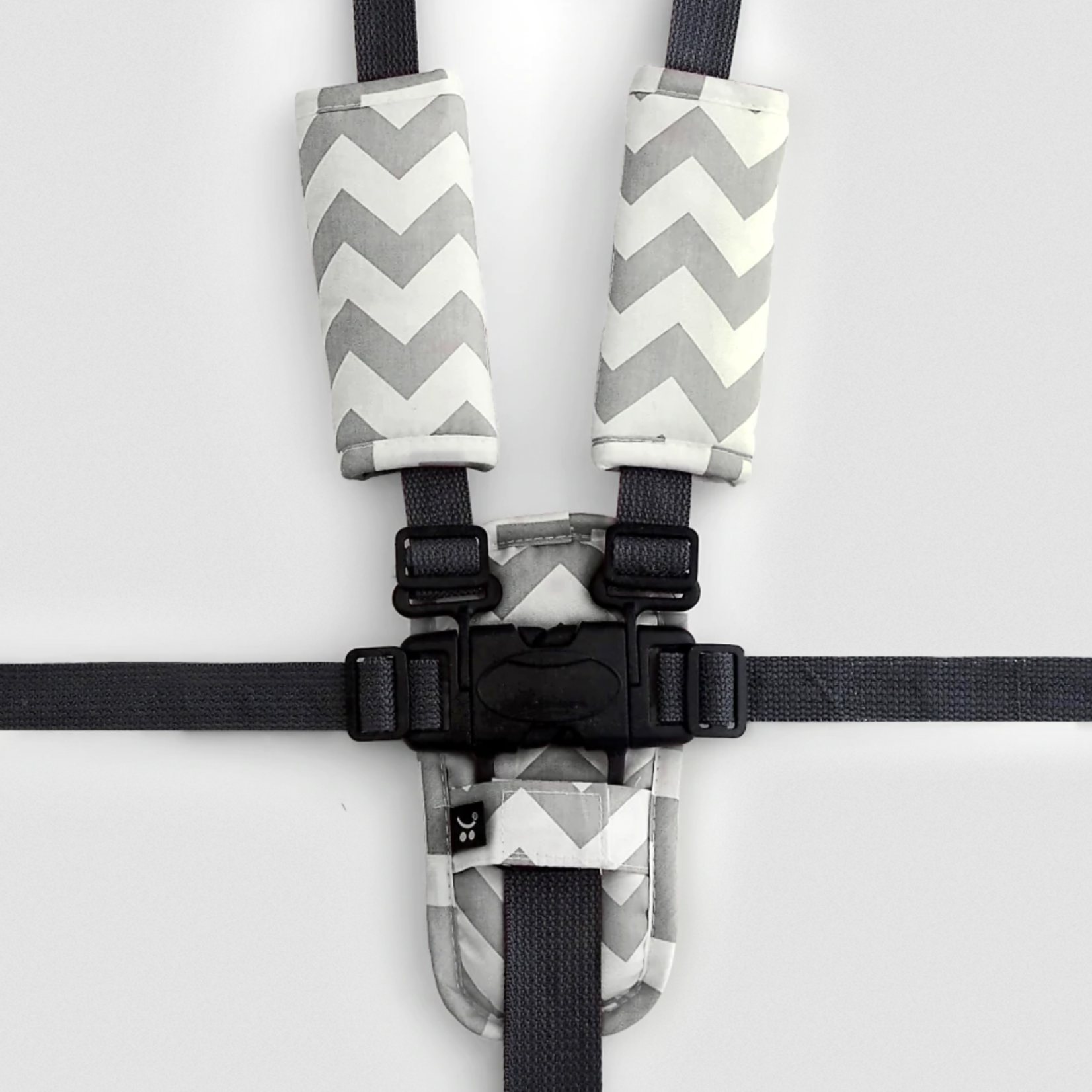 Outlookbaby 3 Piece Harness Cover Set - Grey Chevron