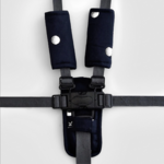 Outlookbaby 3 Piece Harness Cover Set - Black/Silver Spots