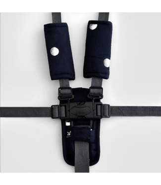 Outlookbaby 3 Piece Harness Cover Set - Black/Silver Spots