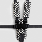 Outlookbaby 3 Piece Harness Cover Set - Charcoal Crosses