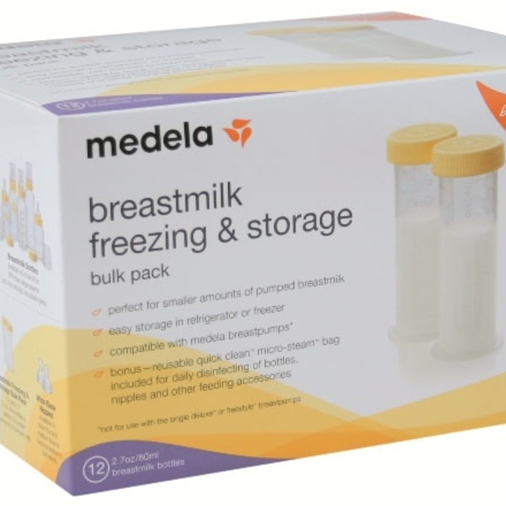Medela Breast Milk Freezing & Storage 80ml-12 Pack