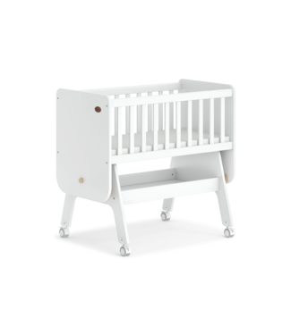 Boori Neat Rocking Cradle (mattress included)-Barley White & Almond