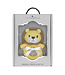 Living Textiles Jersey Swaddle & Ring Rattle Gift Set-Stars/Lion