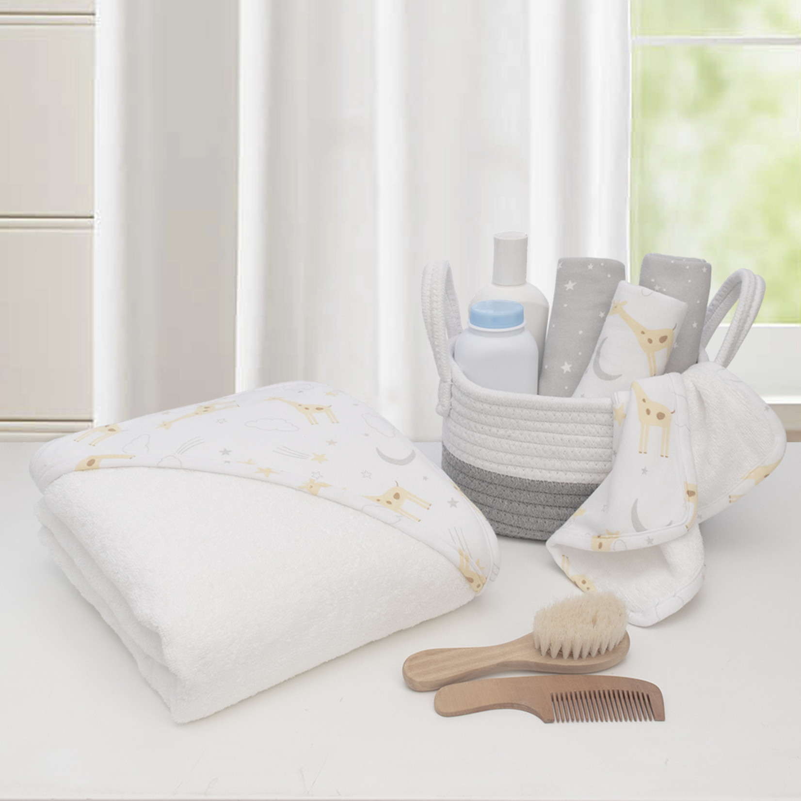 Living Textiles 5pc Bath Gift Set-Noah/Stars