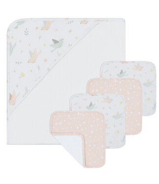 Living Textiles 5pc Bath Gift Set-Ava/Blush Floral