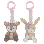 Living Textiles 2pk Stroller Toys-Fawn & Bunny