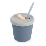 Haakaa Silicone Sippy Straw Cup-Bluestone