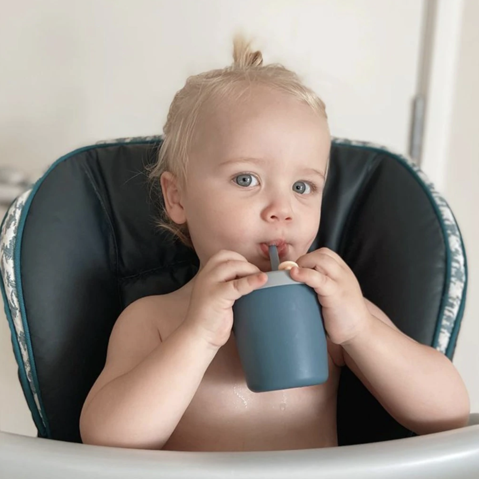 Haakaa Silicone Sippy Straw Cup-Blush