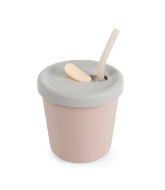 Haakaa Silicone Sippy Straw Cup-Blush