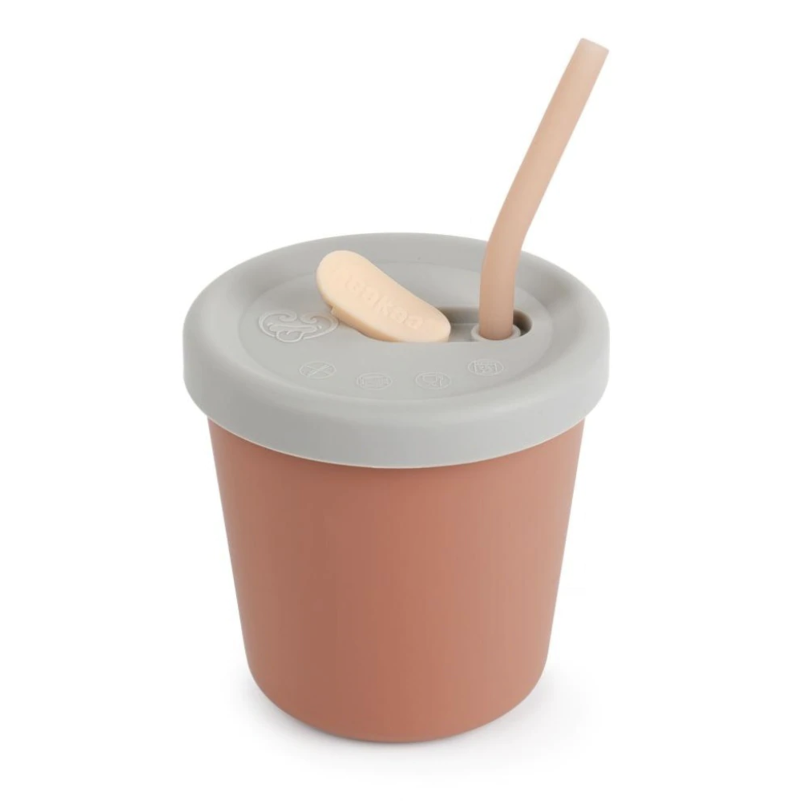Haakaa Silicone Sippy Straw Cup-Rust