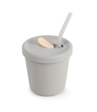 Haakaa Silicone Sippy Straw Cup-Suva Grey