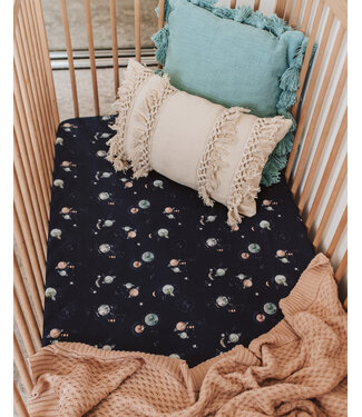 Snuggle Hunny Fitted Cot Sheet - Milky Way