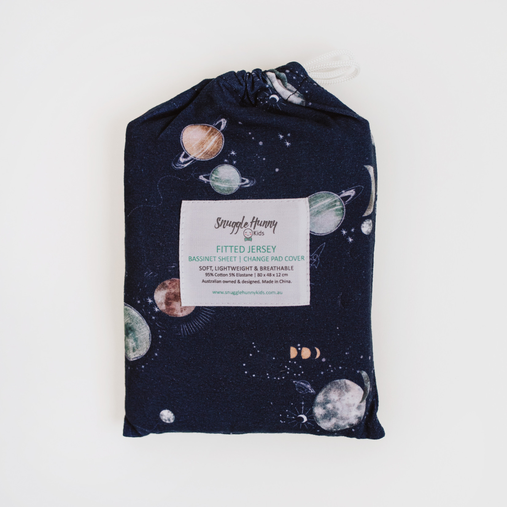 Snuggle Hunny Bassinet Sheet / Change Pad Cover-Milky Way