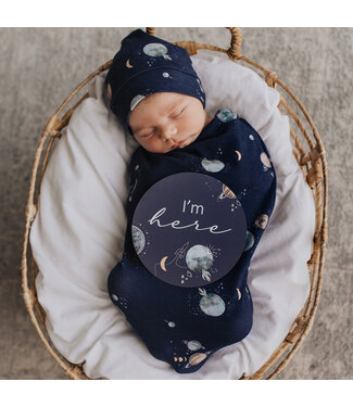 Snuggle Hunny Snuggle Swaddle & Beanie Set-Milky Way