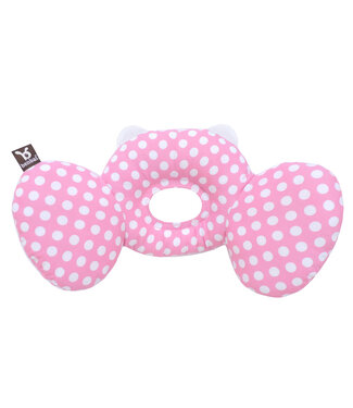 Benbat Bearhug headrest-Pink/White Dots