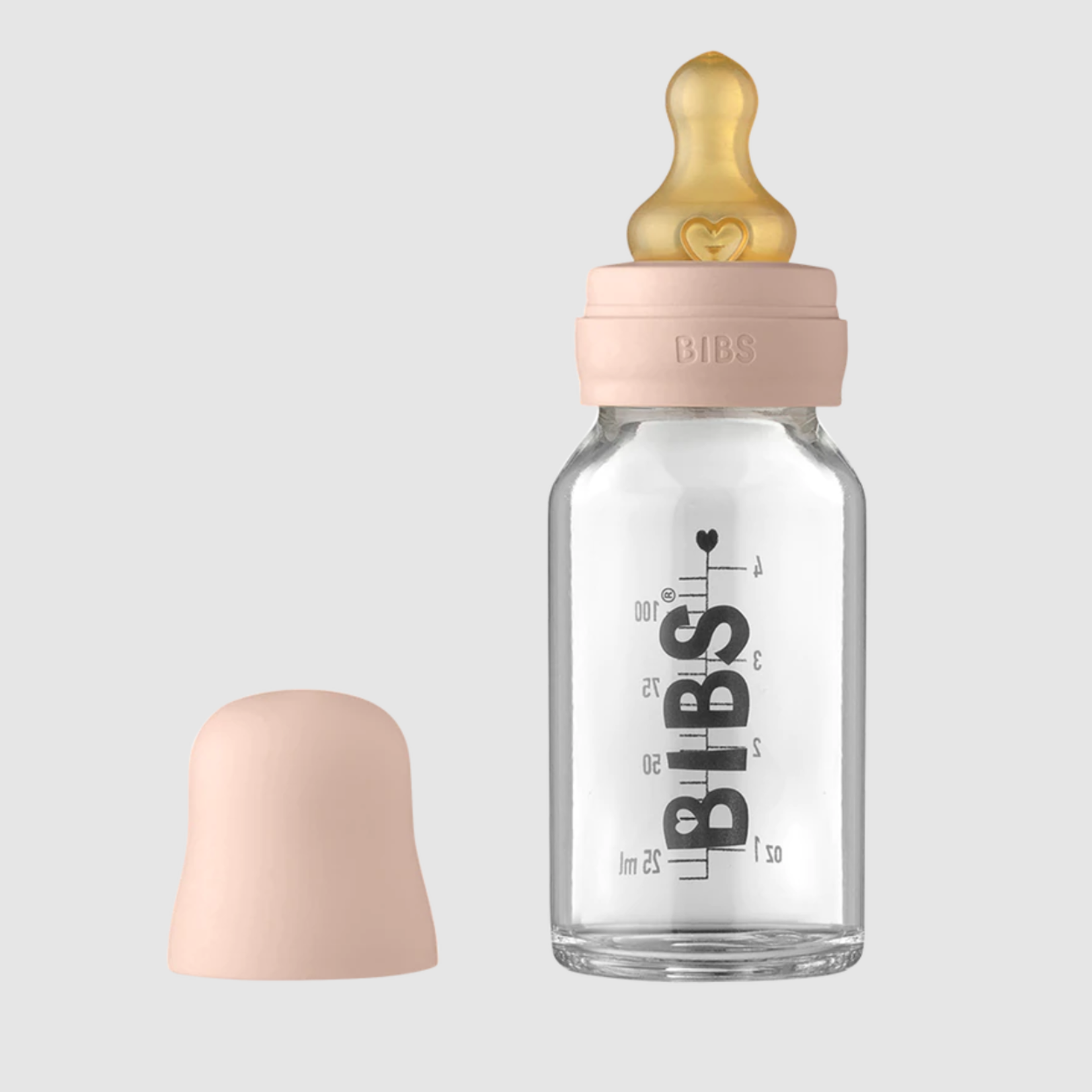 BIBS Glass Bottle | Latex-Blush 110ml