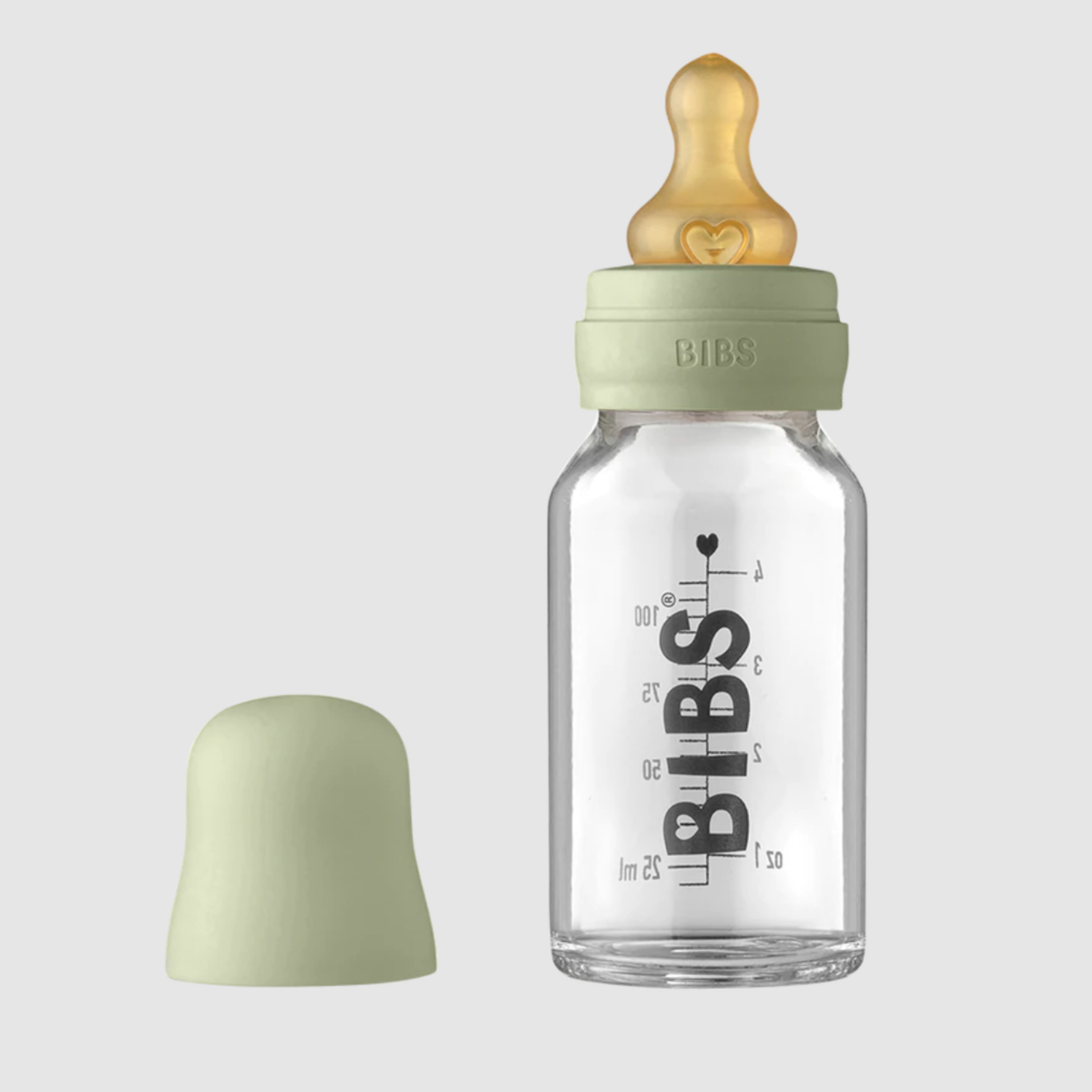 BIBS Glass Bottle | Latex-Sage 110ml