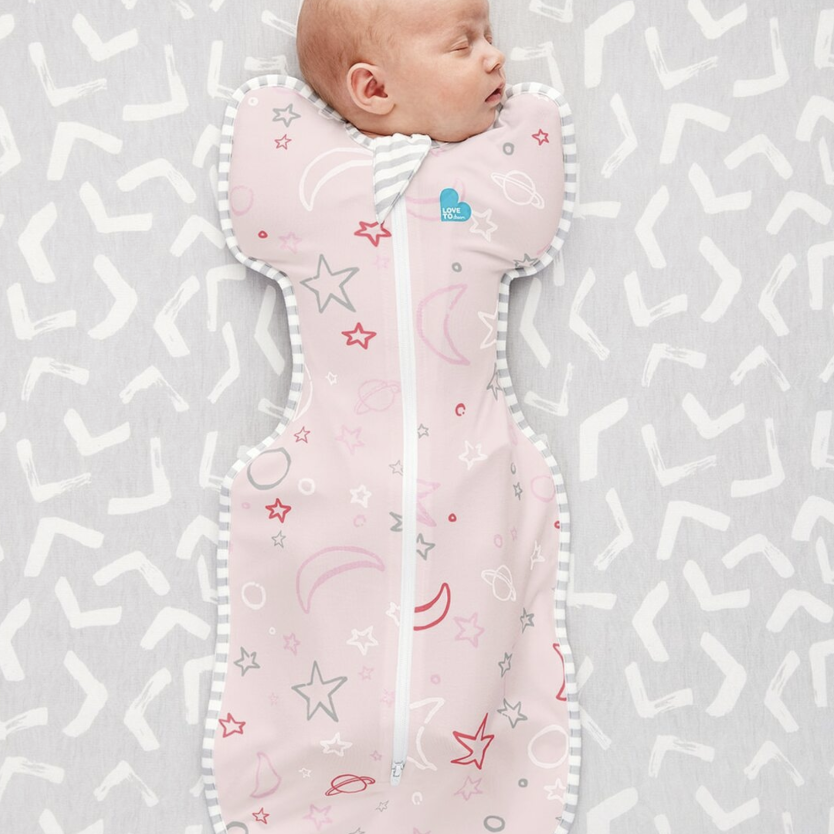 Love To Dream SWADDLE UP Bamboo 1.0T Pink-Moon & Stars