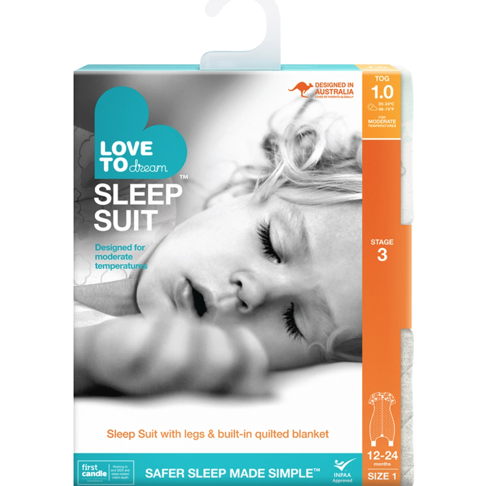 Love To Dream Sleep Suit 1.0T-White Clouds