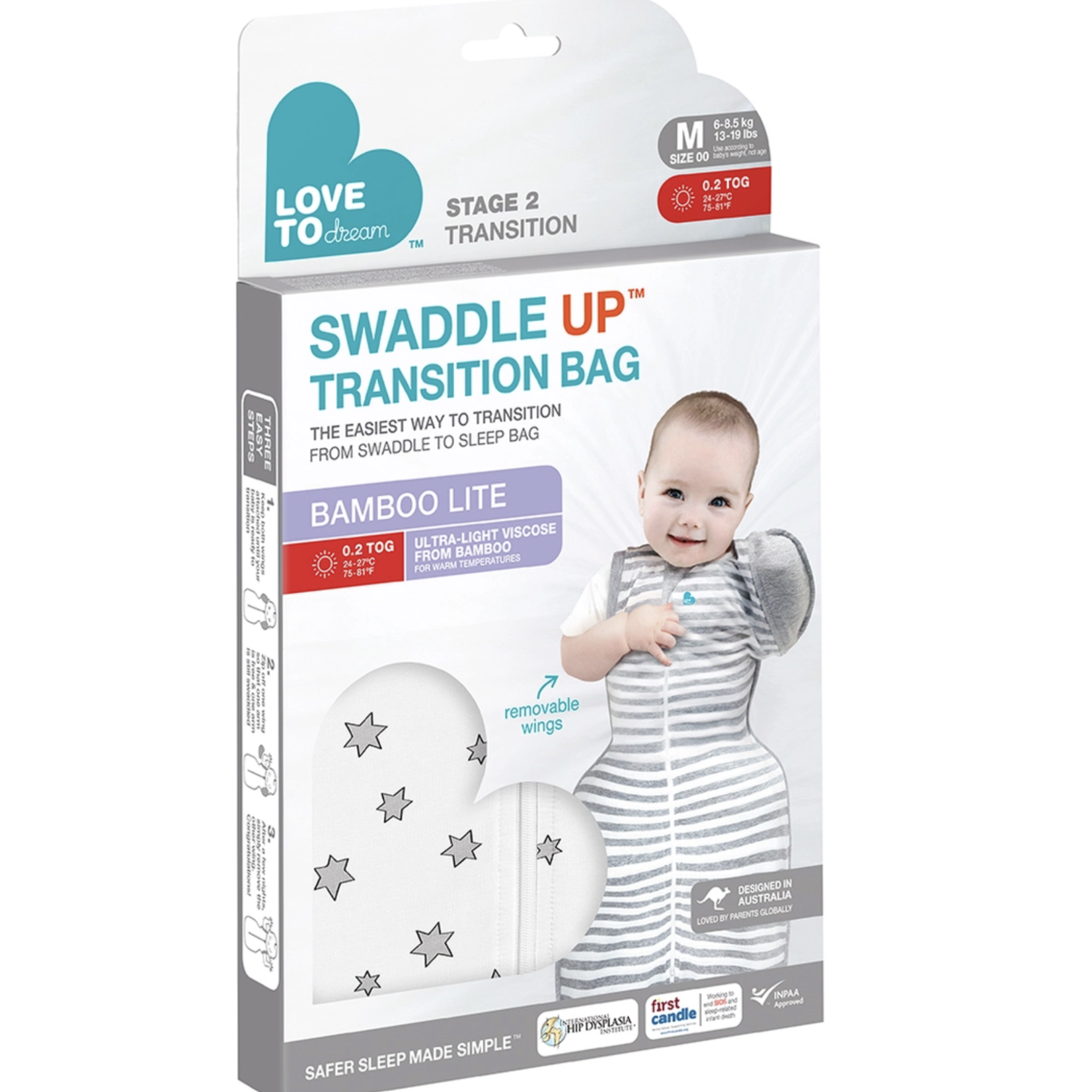 Love To Dream SWADDLE UP™ Transition Bag Bamboo 0.2T Cream Superstar
