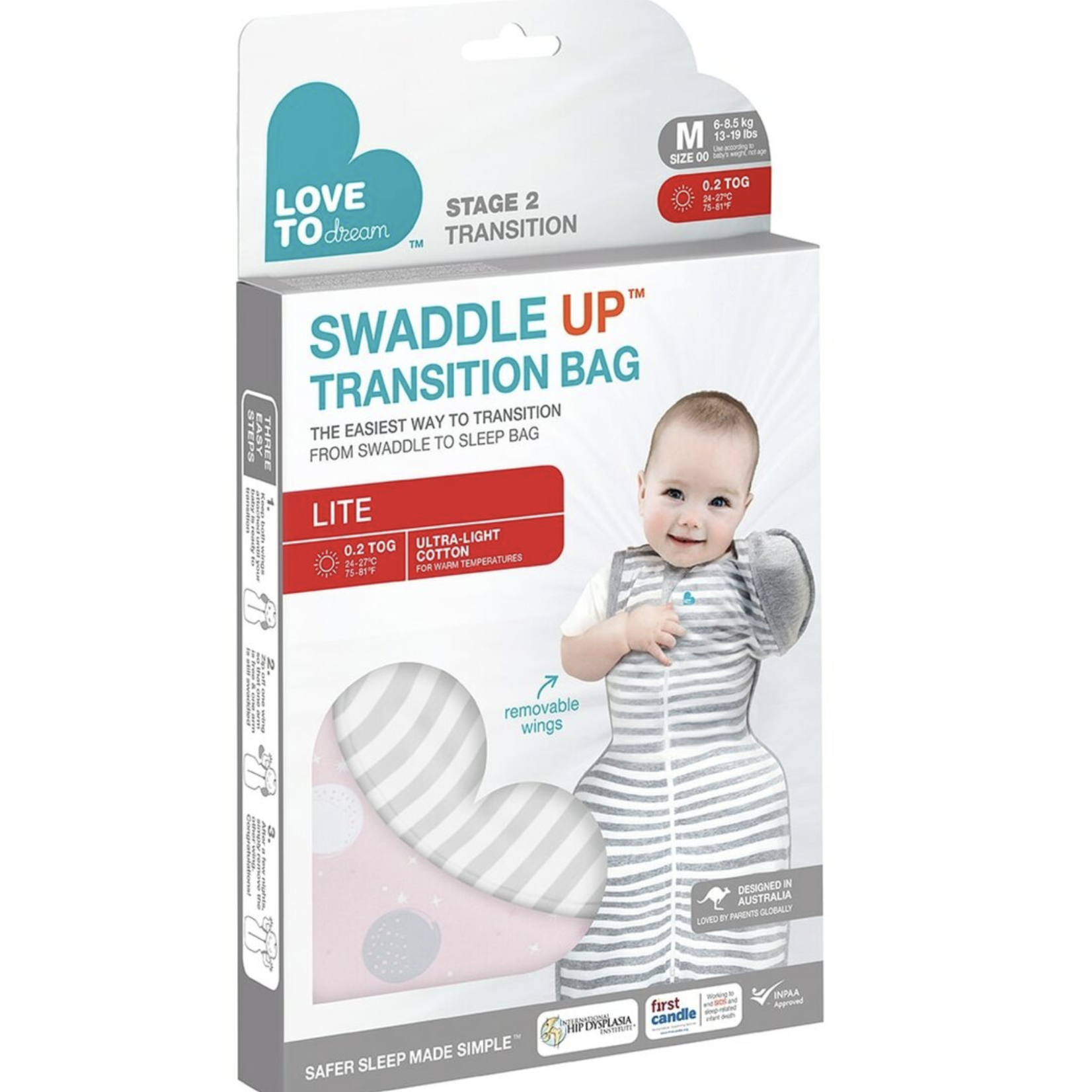 Love To Dream SWADDLE UP™  Transition Bag 0.2T-Pink Multi Spots