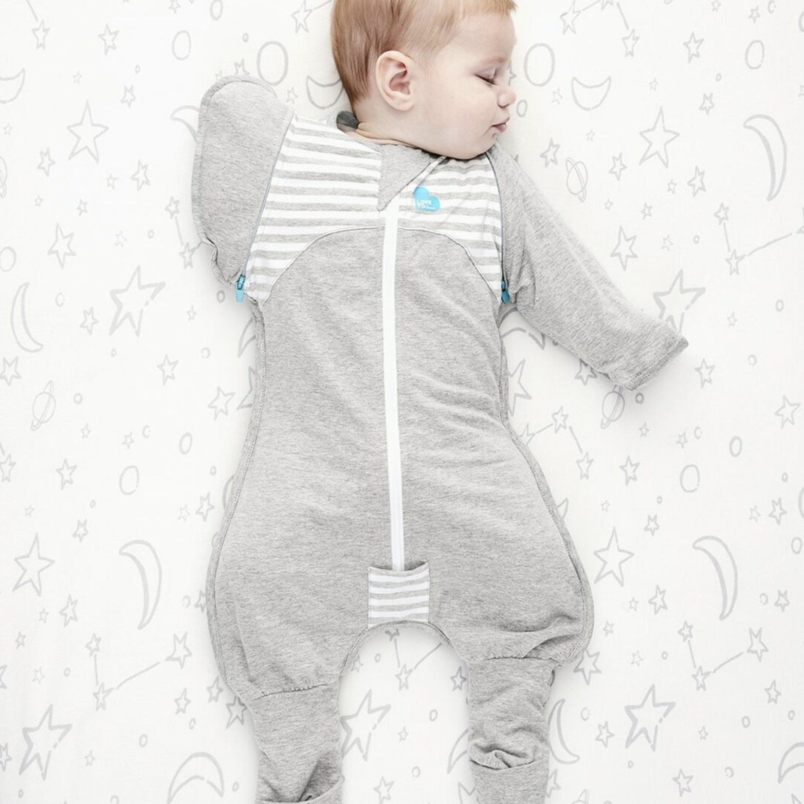 Love To Dream SWADDLE UP Transition Suit 1.0T-Grey&White Stripe