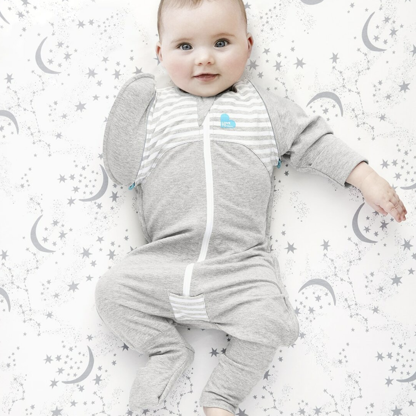 Love To Dream SWADDLE UP Transition Suit 1.0T-Grey&White Stripe