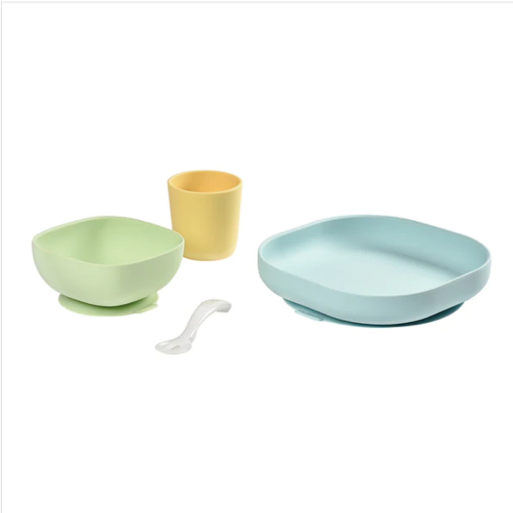 BEABA SILICONE SUCTION MEAL SET (4 PCS) YELLOW