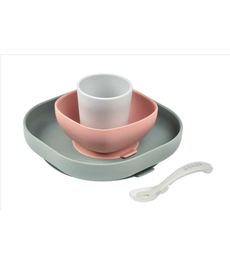 BEABA SILICONE SUCTION MEAL SET (4 PCS) EUCALYPTUS