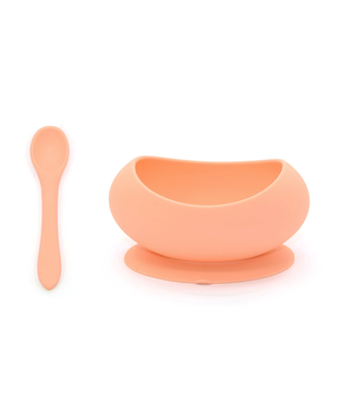 OB Designs Stage 1 Bowl & Spoon Set | Peach