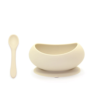 OB Designs Stage 1 Bowl & Spoon Set | Coconut