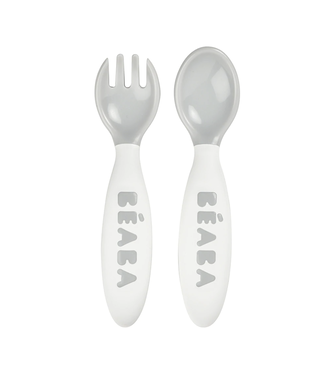 BEABA 2nd Stage Training Fork & Spoon - Light Mist